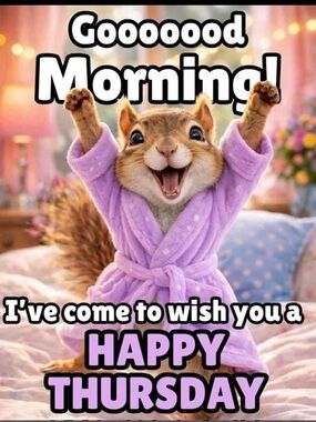 Cute Lilac Plush Robe with Squirrel Graphic